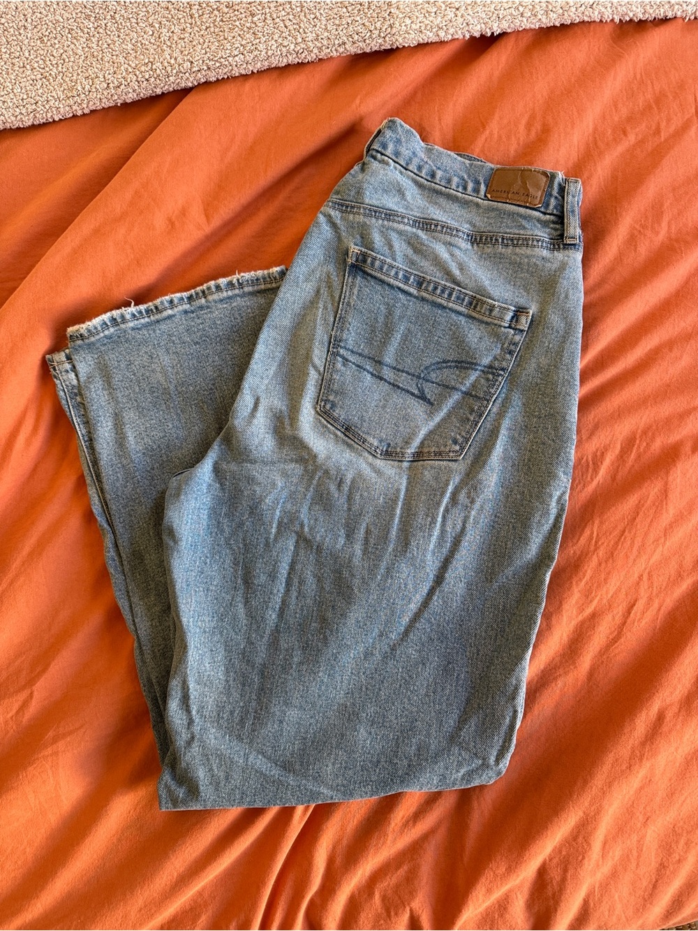 American Eagle Outfitters Light Blue Straight Leg Jeans